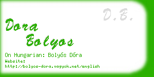 dora bolyos business card